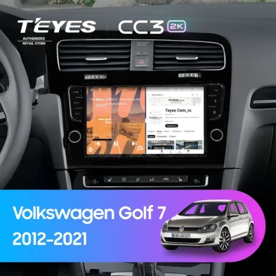 Штатная магнитола Teyes CC3 2K 4/64 Volkswagen Golf 7 (2012-2021) (с кнопками)