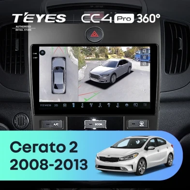Штатная магнитола Teyes CC4 Pro 360 8/128 Kia Cerato 2 TD (2008-2013) F4
