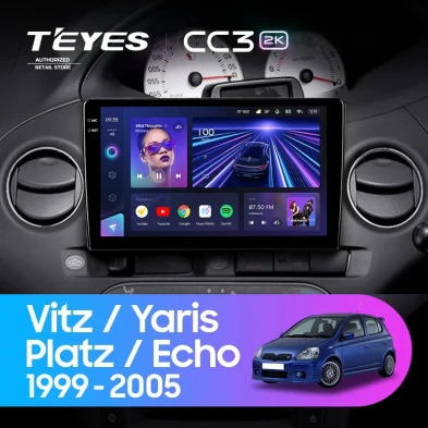 Штатная магнитола Teyes CC3 2K 4/64 Toyota Echo (1999-2005) F2