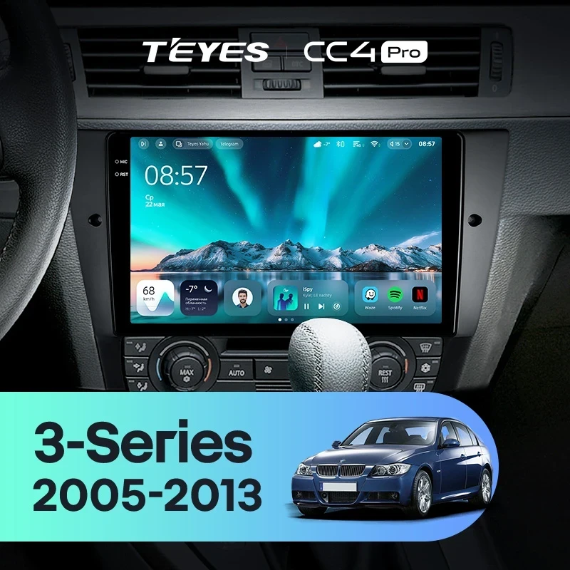 Штатная магнитола Teyes CC4 Pro 8/128 BMW 3 серия E90 E91 E92 E93 (2005-2013)