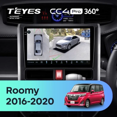 Штатная магнитола Teyes CC4 Pro 360 12/256 Toyota Roomy (2016-2020) Правый руль