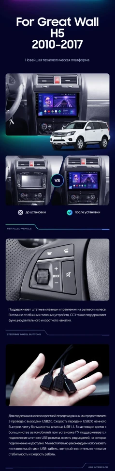 Штатная магнитола Teyes CC3 2K 4/32 Great Wall Hover H5 (2010-2017)