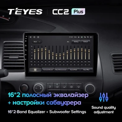 Штатная магнитола Teyes CC2 Plus 4/32 Honda Civic 8 FK FN FD (2005-2012)